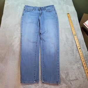 Levis‎ Jeans Denizen Modern Crop Women 6 Mid Rise Straight Leg Blue 100% Cotton